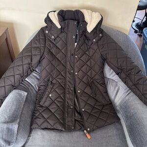 Sears Women's Quilted Black Puffer Jacket